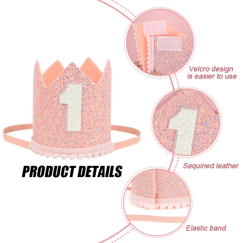 Cute Glittering 1st Birthday Party Hat