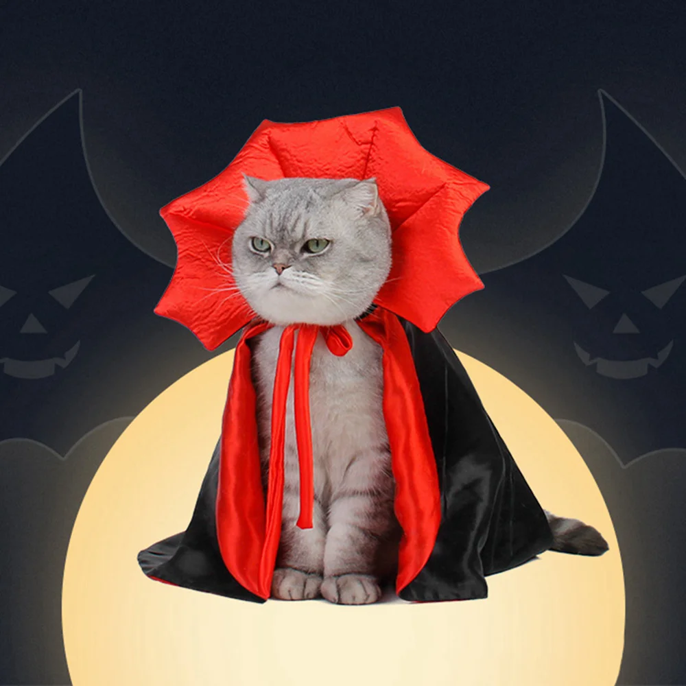 Cute Halloween Pet Costumes Cosplay Vampire Cloak For Small Dog Cat Kitten Puppy Dress Kawaii Pet Clothes Cat
