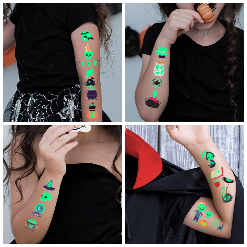 Cute Halloween Tattoo Stickers (1 sheet)