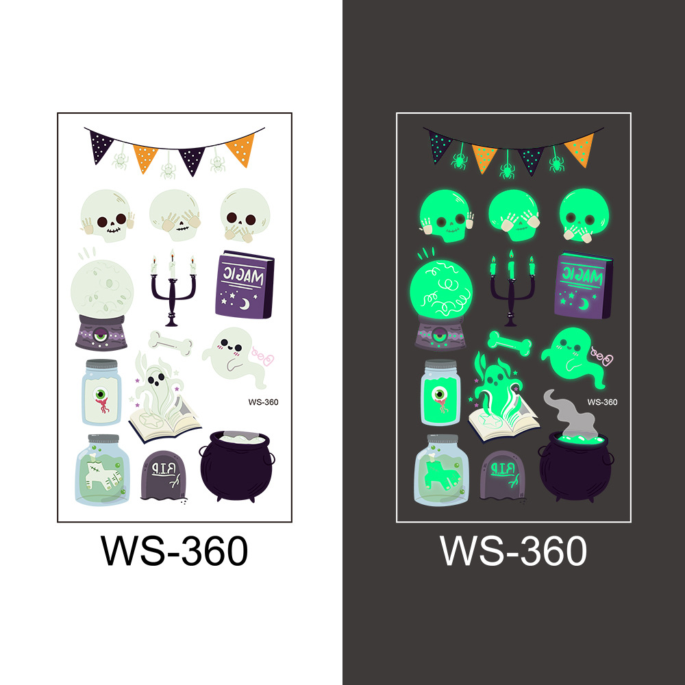 Cute Halloween Tattoo Stickers (1 sheet)