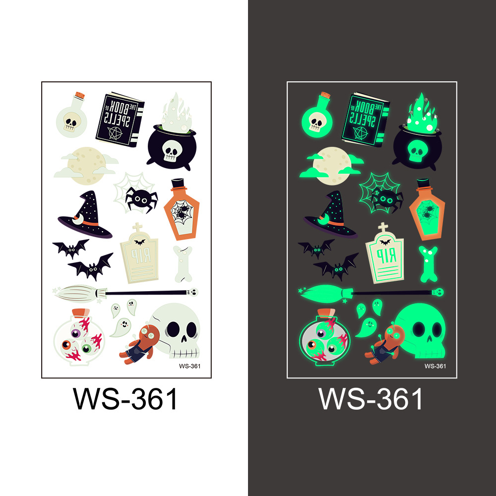Cute Halloween Tattoo Stickers (1 sheet)
