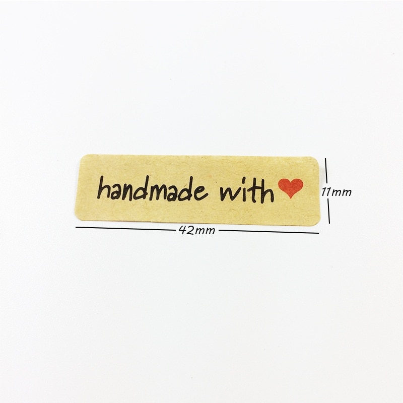 Cute Handmade with Love Stickers (100Pcs) Cute Handmade with Love Stickers (100Pcs)
