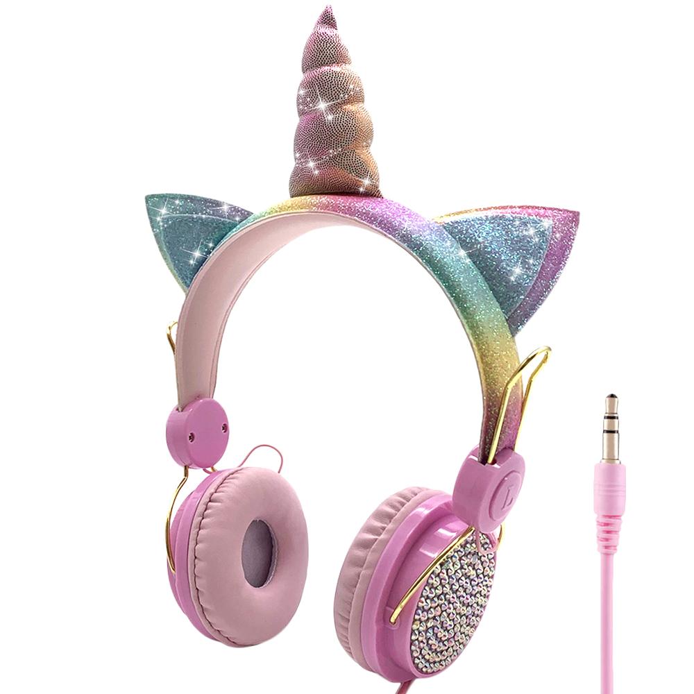 Cute Headphone Girls Unicorn Earphone