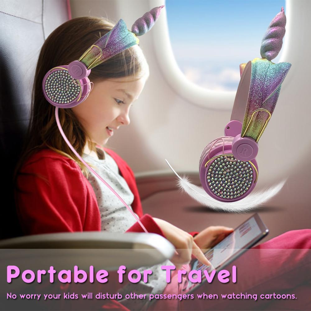 Cute Headphone Girls Unicorn Earphone Cute Headphone Girls Unicorn Earphone