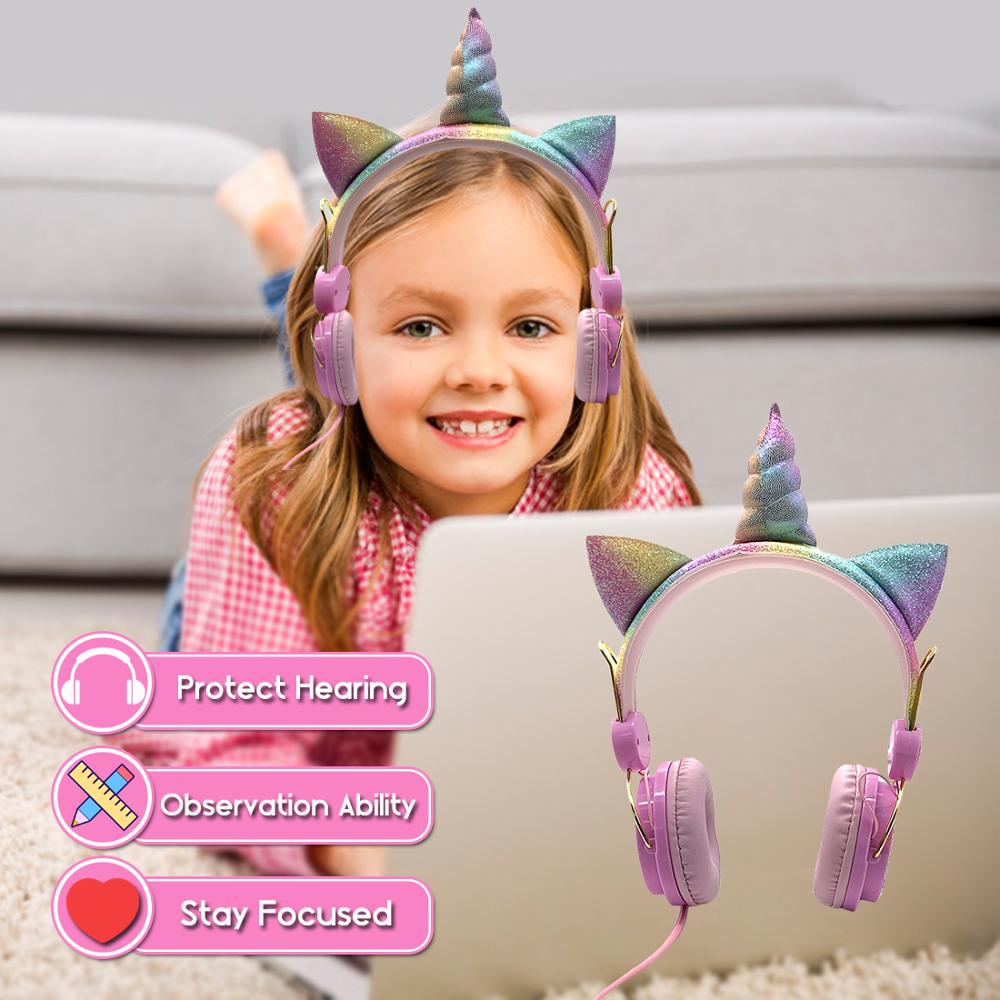 Cute Headphone Girls Unicorn Earphone Cute Headphone Girls Unicorn Earphone