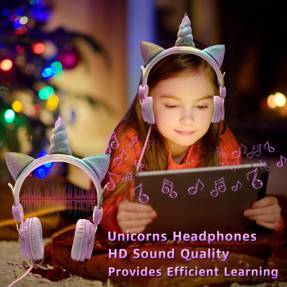 Cute Headphone Girls Unicorn Earphone Cute Headphone Girls Unicorn Earphone