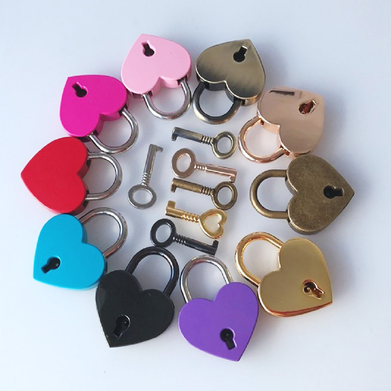 Cute Heart Lock with Vintage Key