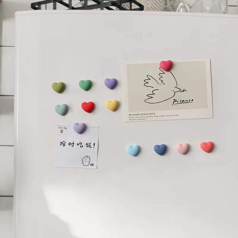 Cute Heart Shaped Magnets (8Pcs)