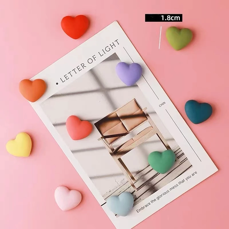 Cute Heart Shaped Magnets (8Pcs)