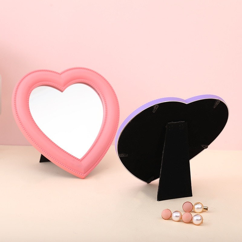 Cute Heart Shaped Makeup Mirror