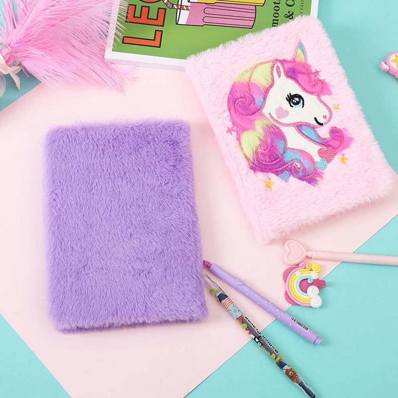 Cute Journal Unicorn Plush Notebook