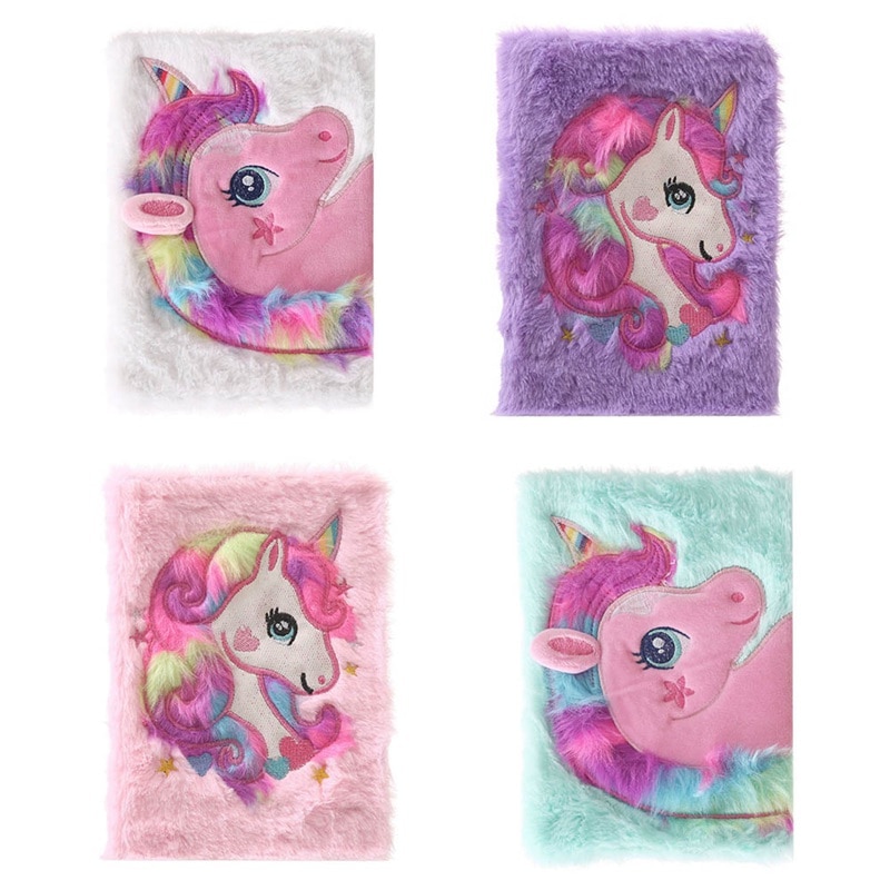 Cute Journal Unicorn Plush Notebook