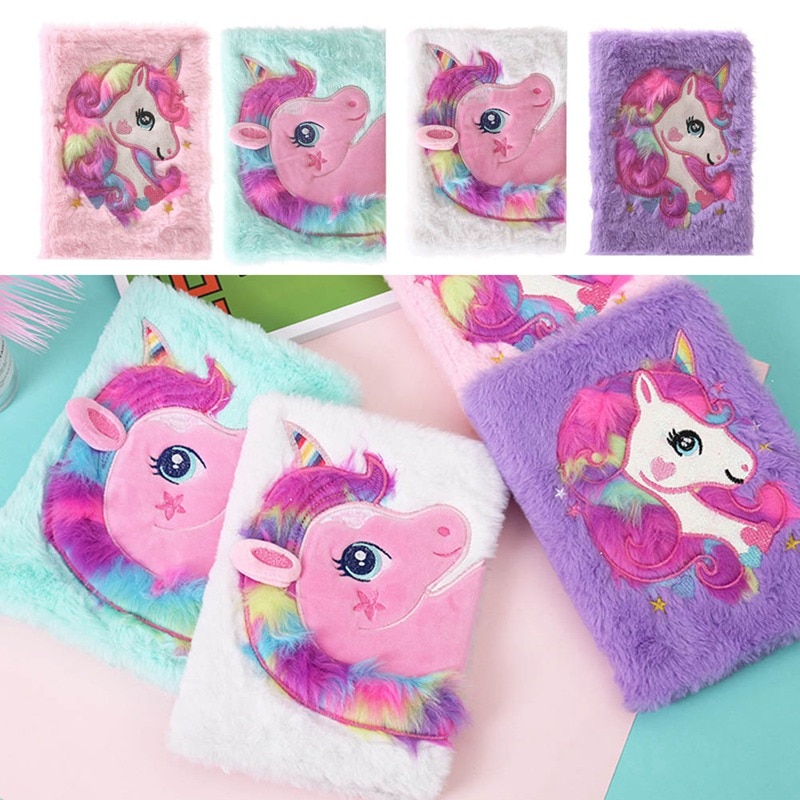 Cute Journal Unicorn Plush Notebook