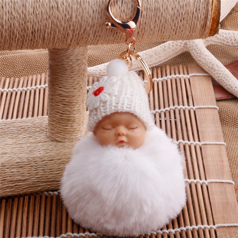 Cute Keychains Pompom Baby Doll Cute Keychains Pompom Baby Doll