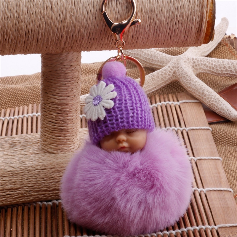 Cute Keychains Pompom Baby Doll Cute Keychains Pompom Baby Doll