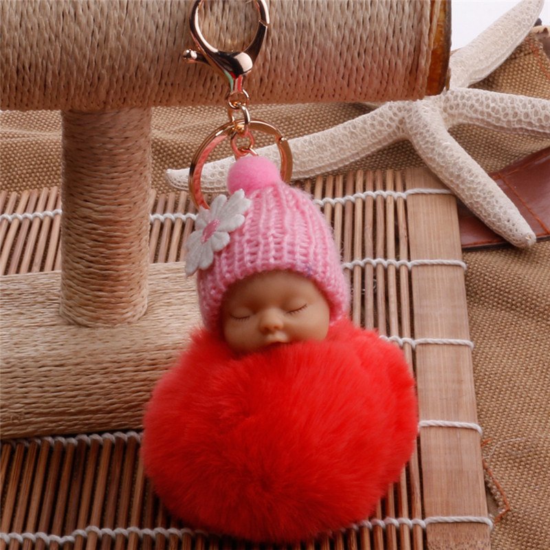 Cute Keychains Pompom Baby Doll Cute Keychains Pompom Baby Doll