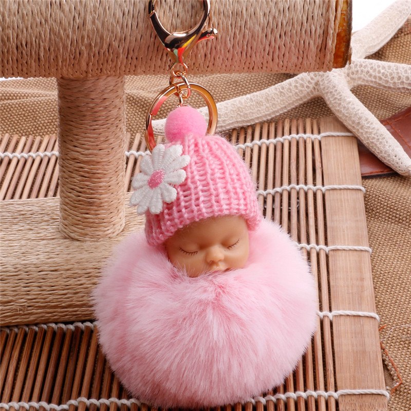 Cute Keychains Pompom Baby Doll Cute Keychains Pompom Baby Doll