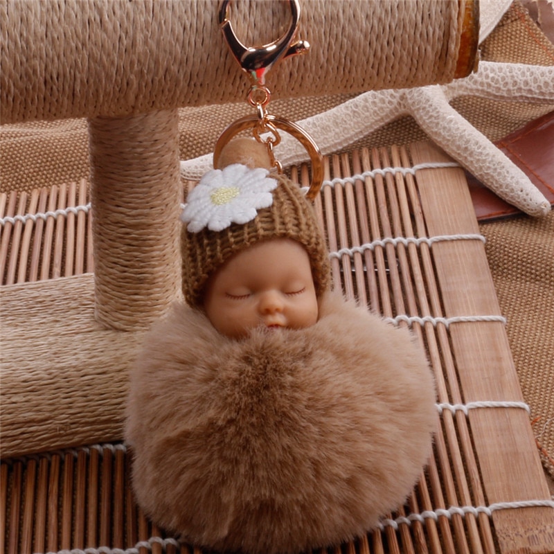 Cute Keychains Pompom Baby Doll Cute Keychains Pompom Baby Doll