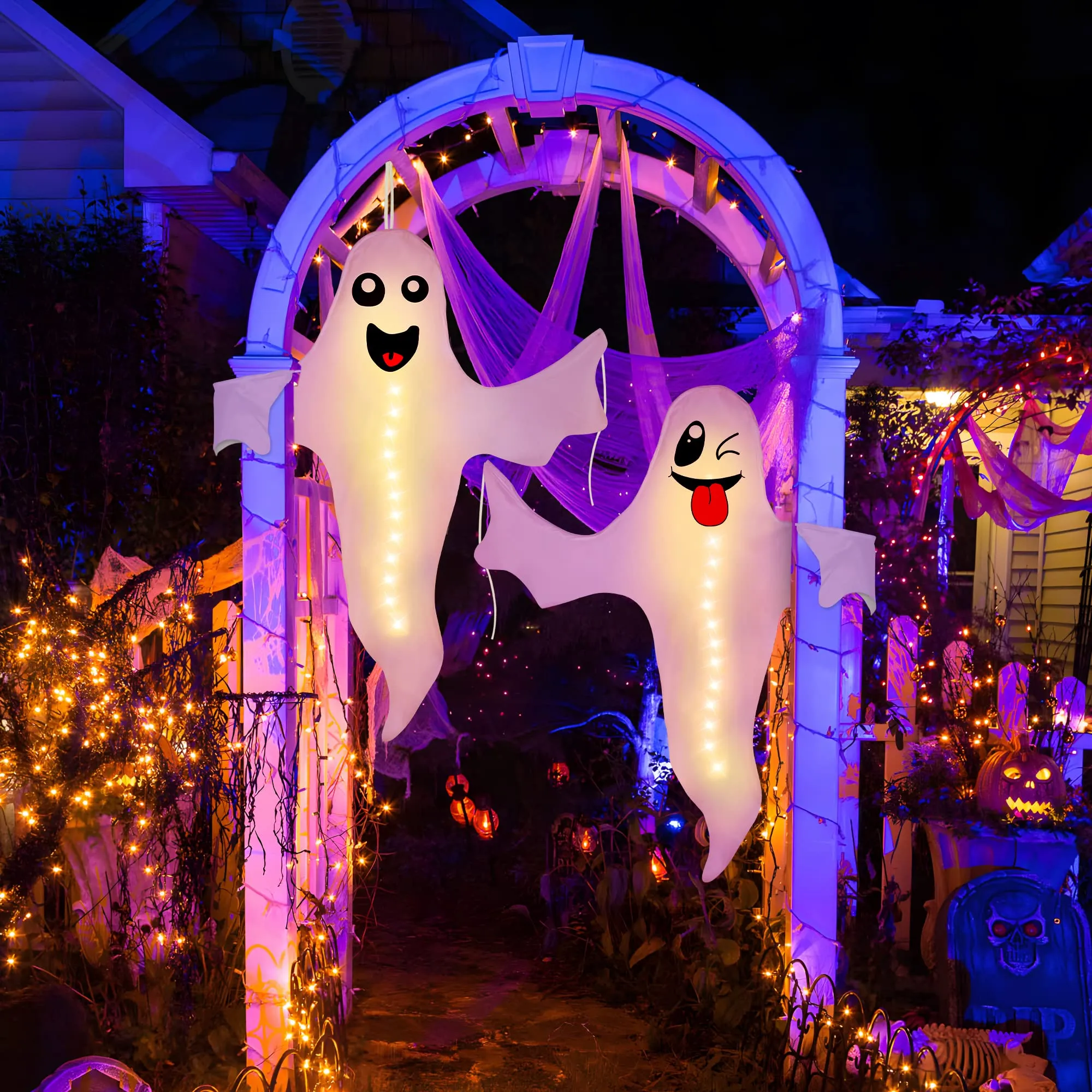 Cute LED Halloween Hanging Ghost