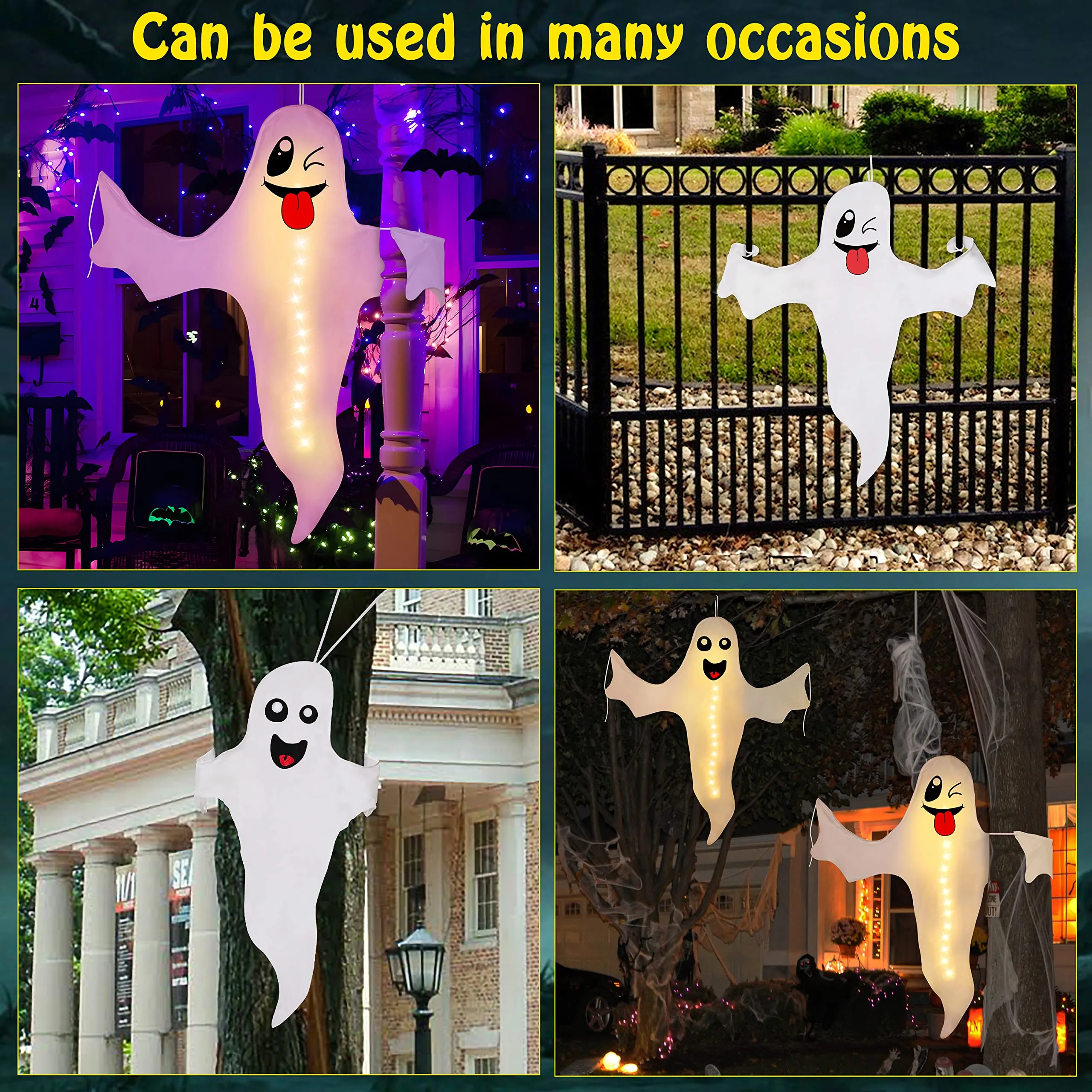 Cute LED Halloween Hanging Ghost