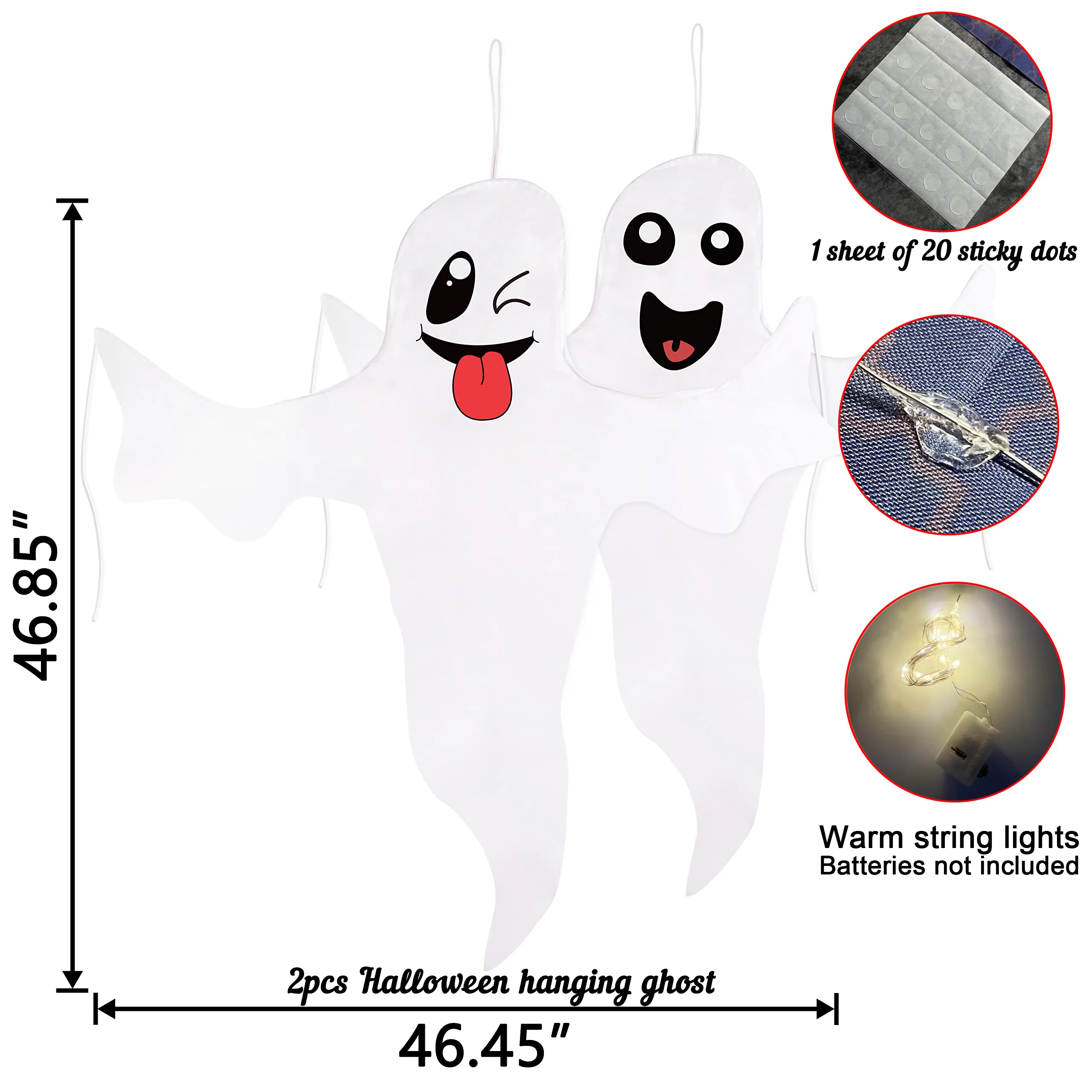 Cute LED Halloween Hanging Ghost