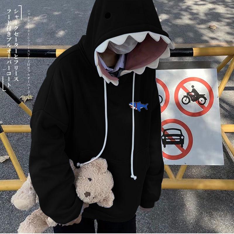 Cute Long Sleeve Shark Hoodie