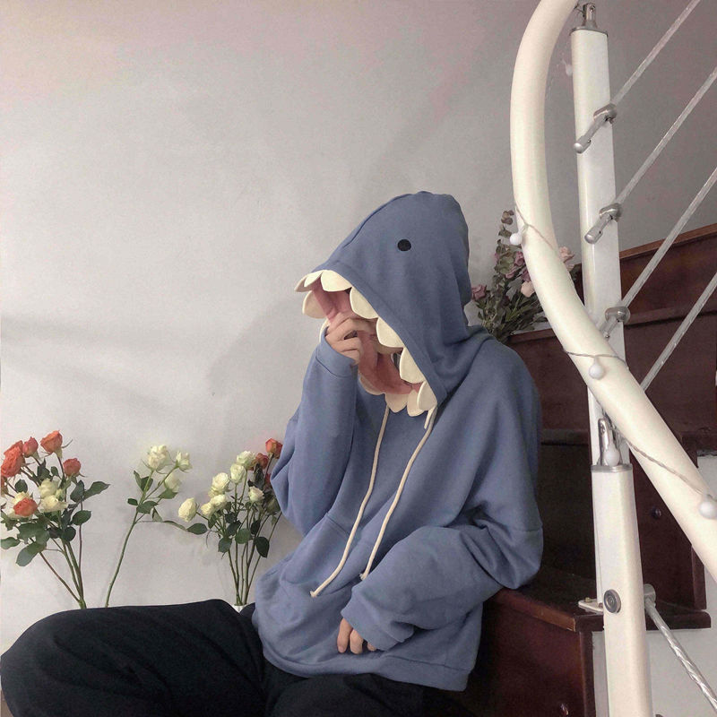 Cute Long Sleeve Shark Hoodie