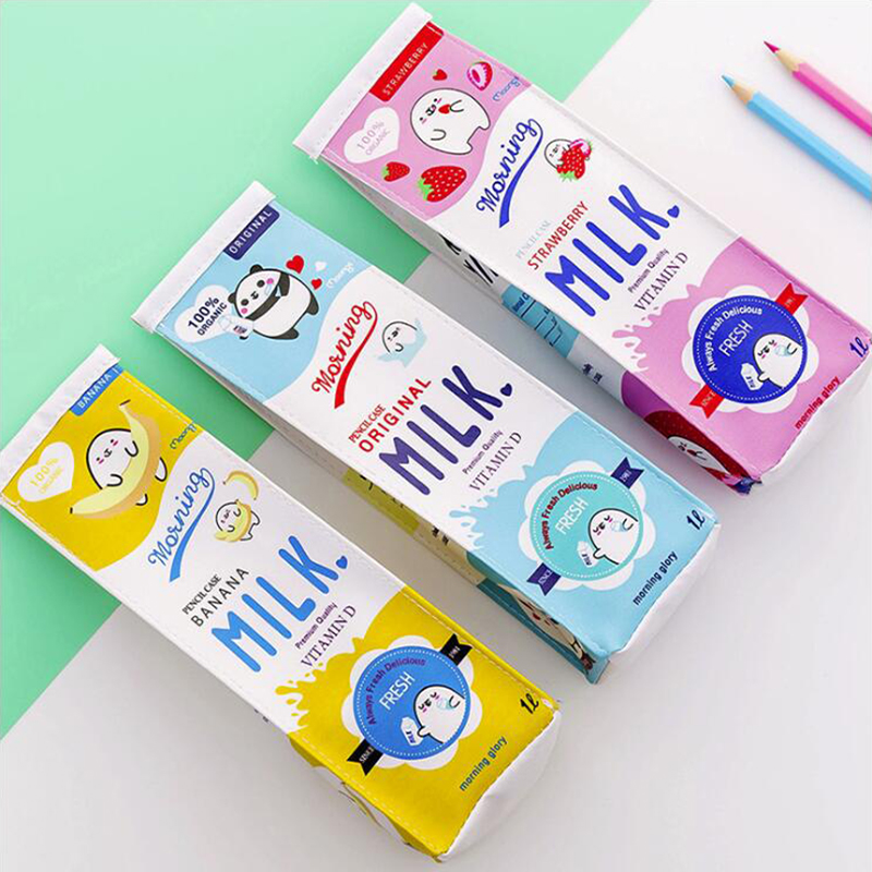 Cute Milk Carton Pencil Case