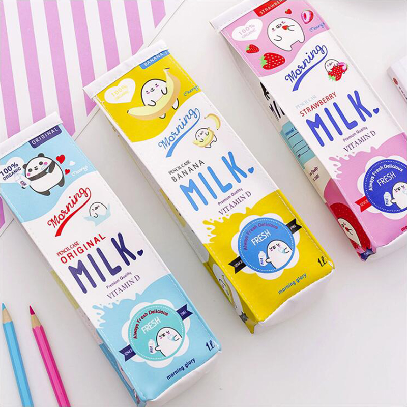 Cute Milk Carton Pencil Case