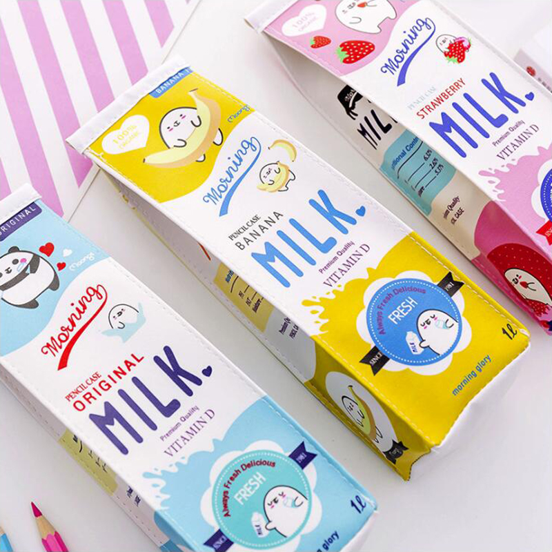 Cute Milk Carton Pencil Case