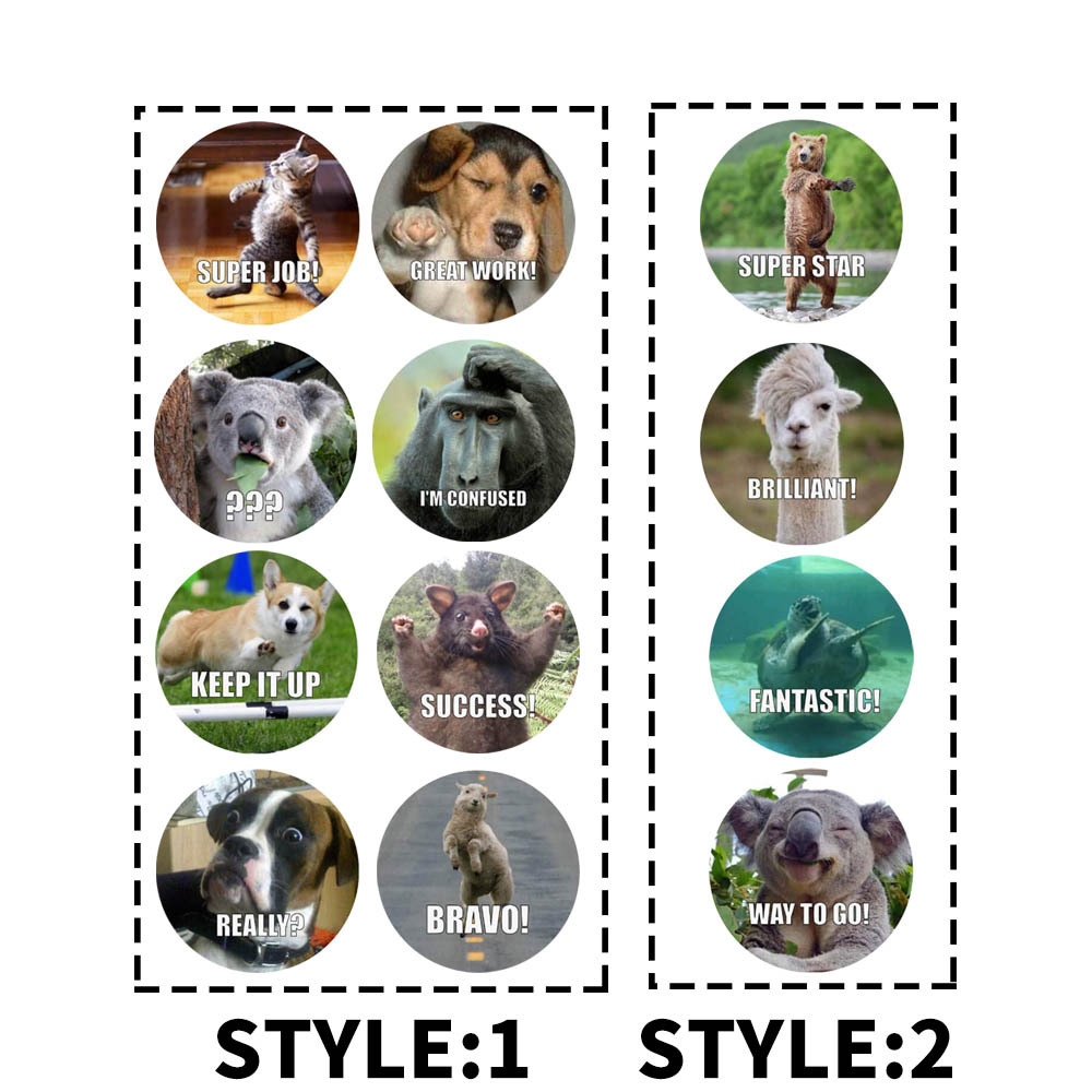Cute Motivational Stickers for Students (500 pcs)