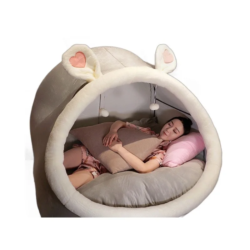 Cute Oversized Adult Child Plush Tent Cozy House Lazy Person Sofa On The Ground Cat's Nest Christmas Cushions Sitting