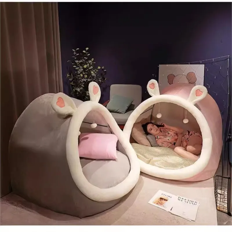 Cute Oversized Adult Child Plush Tent Cozy House Lazy Person Sofa On The Ground Cat's Nest Christmas Cushions Sitting