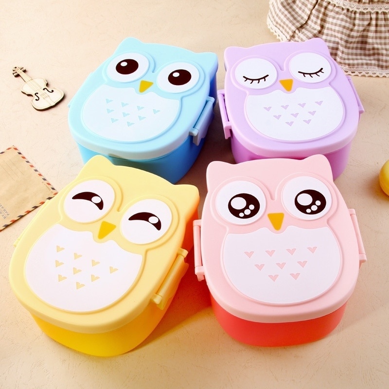Cute Owl Pattern Kids Lunch Box