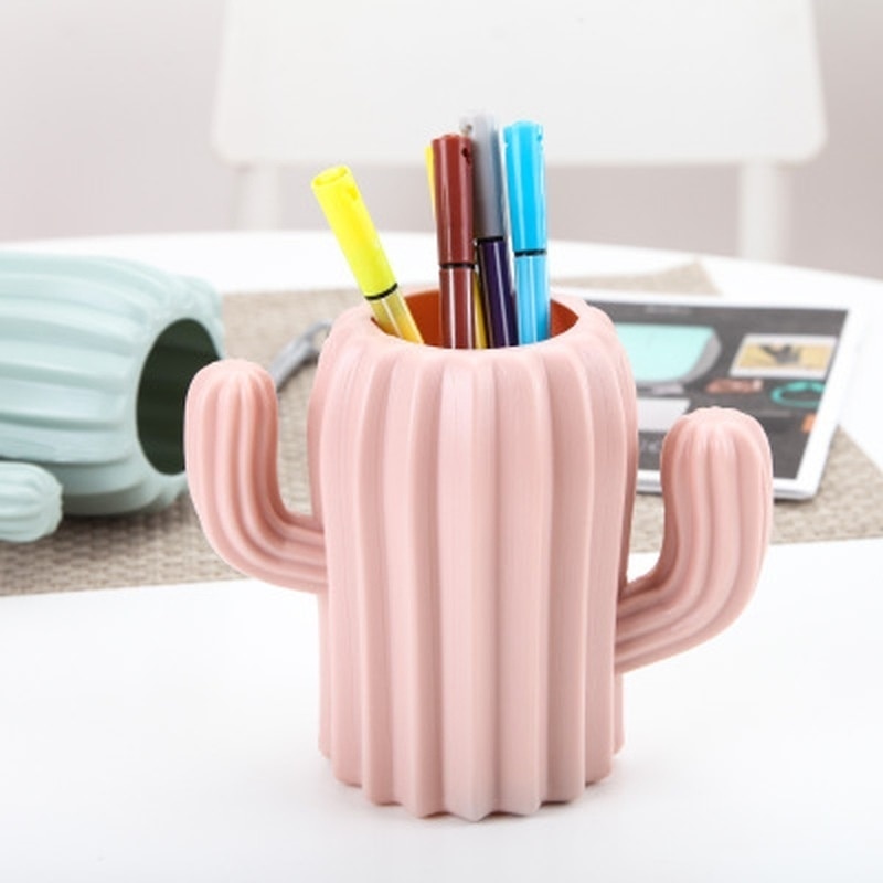 Cute Pen Holder with Cactus Design Cute Pen Holder with Cactus Design