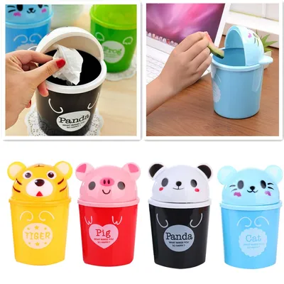 Cute Plastic Mini Trash Bin Cute Plastic Mini Trash Bin