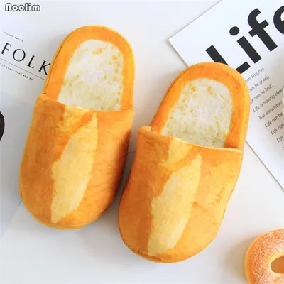 Cute Plush Bread Loaf Slippers Cute Plush Bread Loaf Slippers