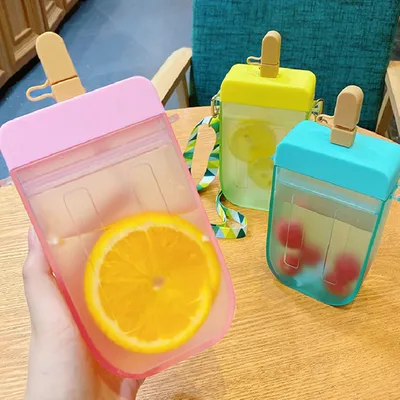 Cute Popsicle Water Bottle with Straw Cute Popsicle Water Bottle with Straw