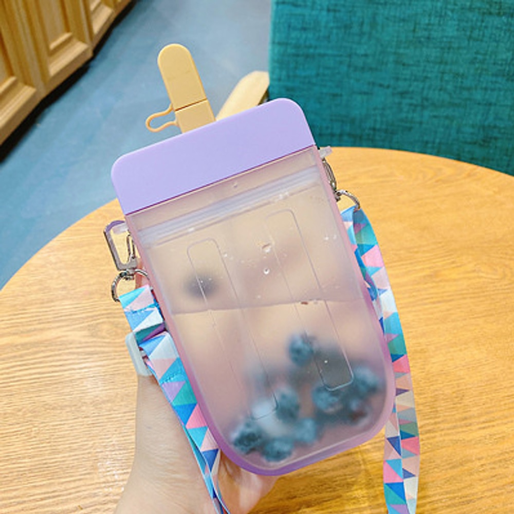 Cute Popsicle Water Bottle with Straw Cute Popsicle Water Bottle with Straw