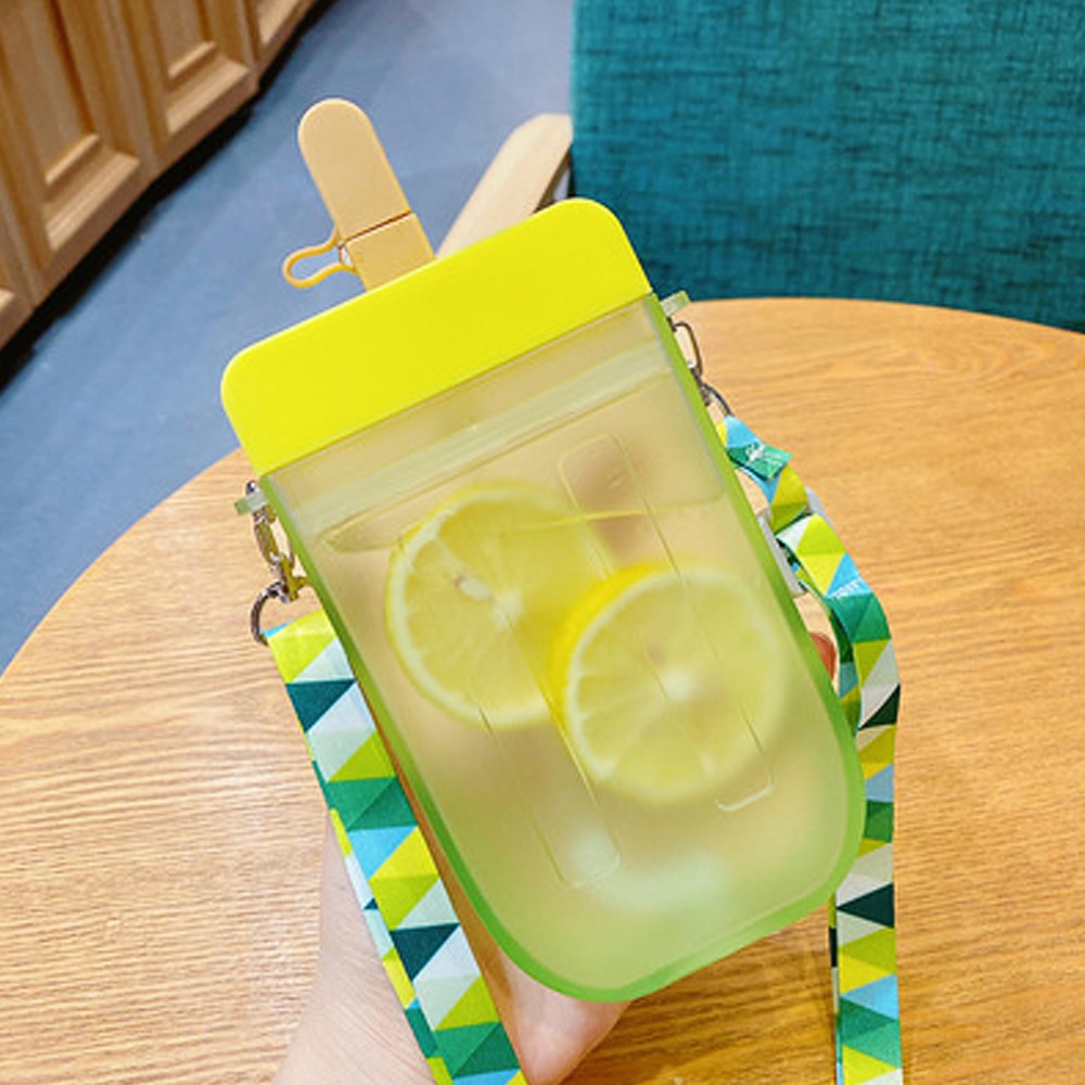 Cute Popsicle Water Bottle with Straw Cute Popsicle Water Bottle with Straw