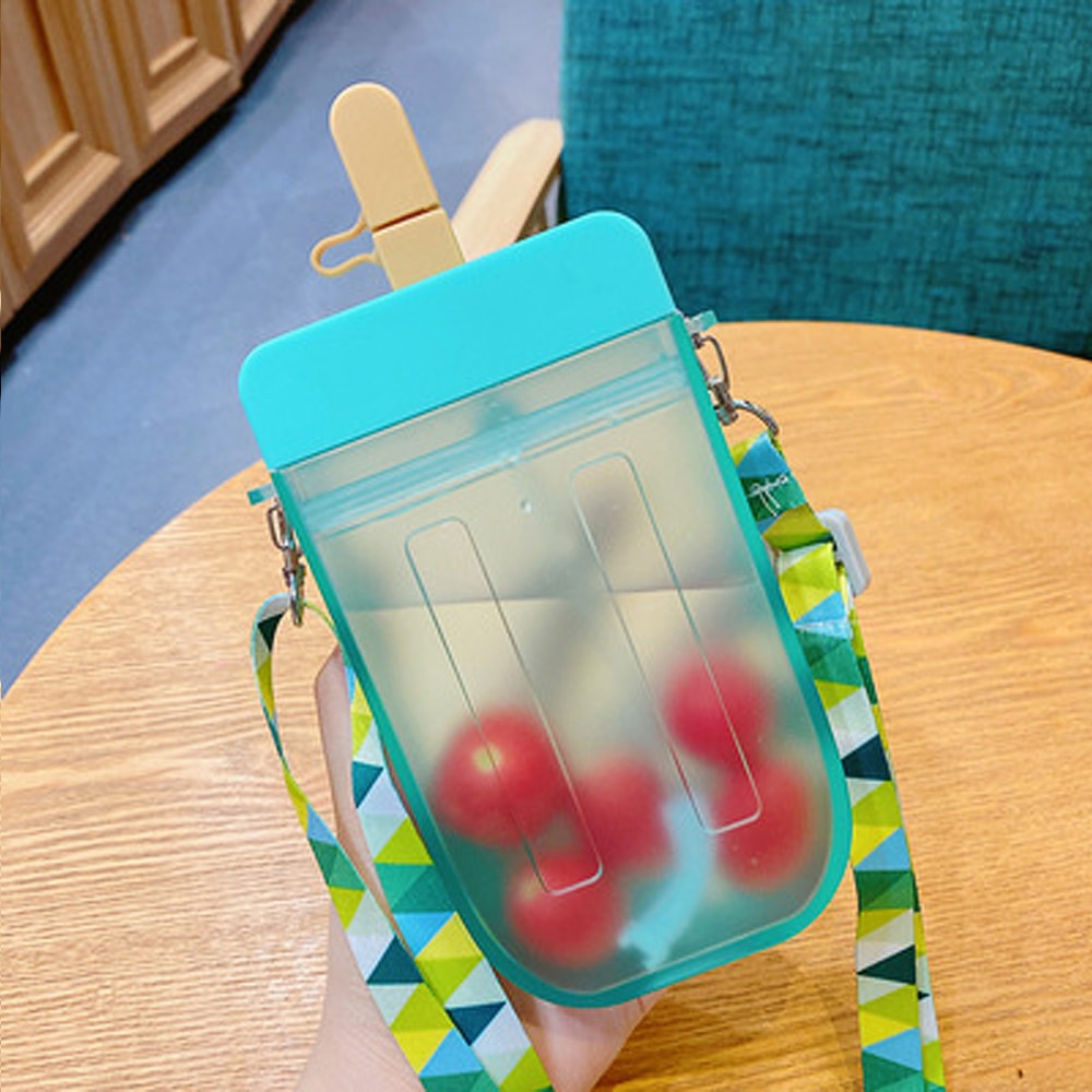 Cute Popsicle Water Bottle with Straw Cute Popsicle Water Bottle with Straw