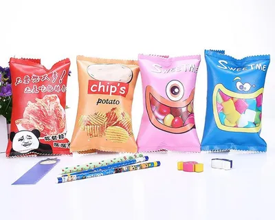 Cute Purses Chips Pencil Pouch Cute Purses Chips Pencil Pouch