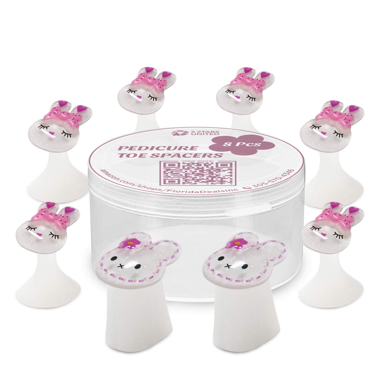 Cute Rabbit Toe Separators (8Pcs)