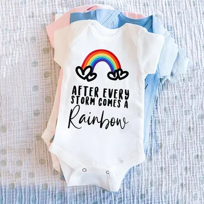 Cute Rainbow Baby Onesie