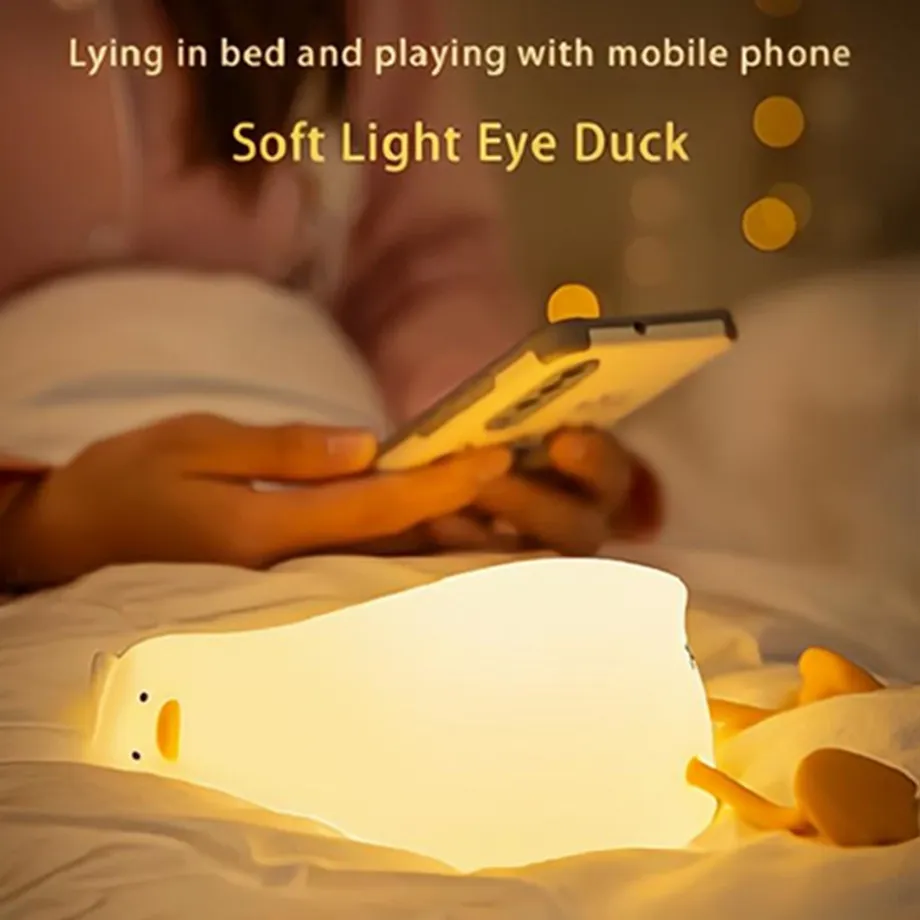 Cute Rechargeable Lazy Duck Night Light