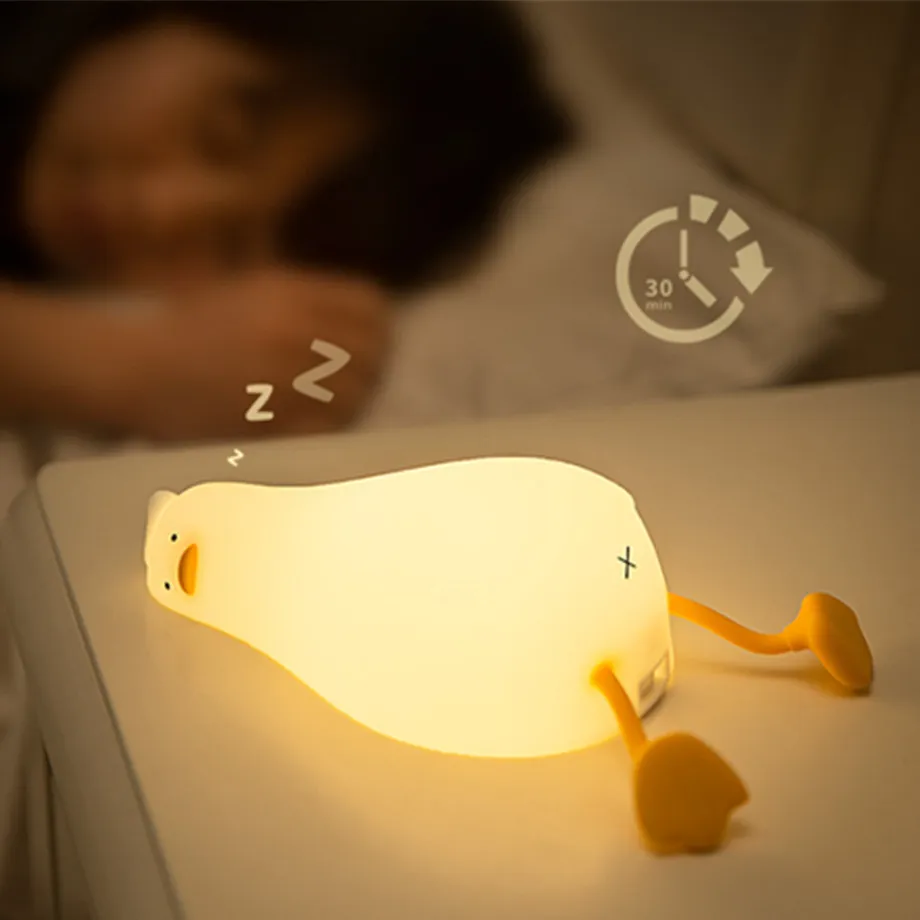 Cute Rechargeable Lazy Duck Night Light