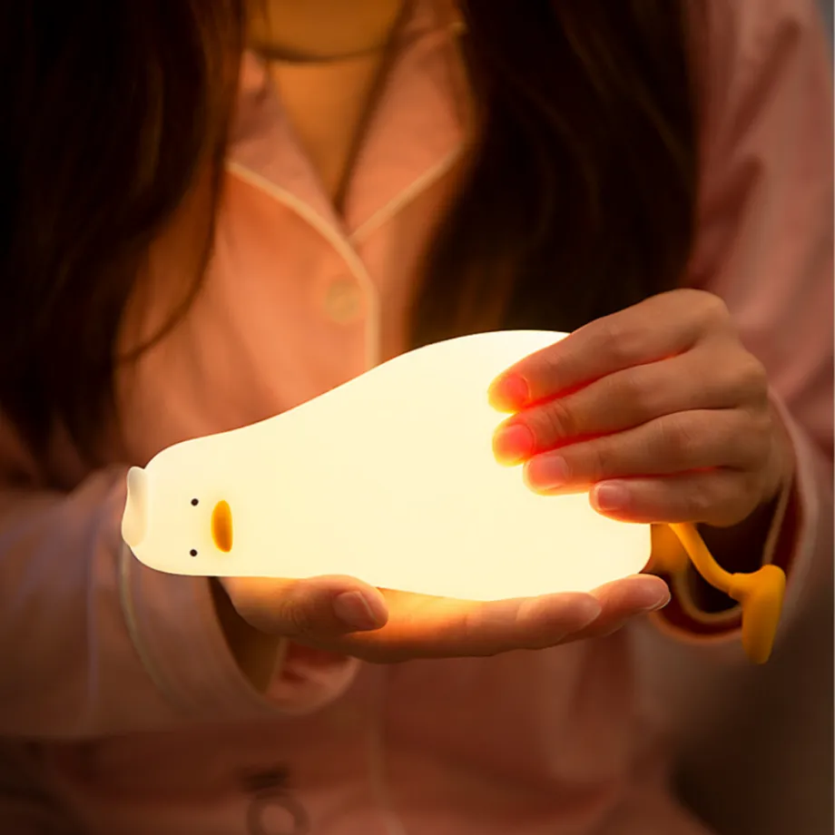 Cute Rechargeable Lazy Duck Night Light