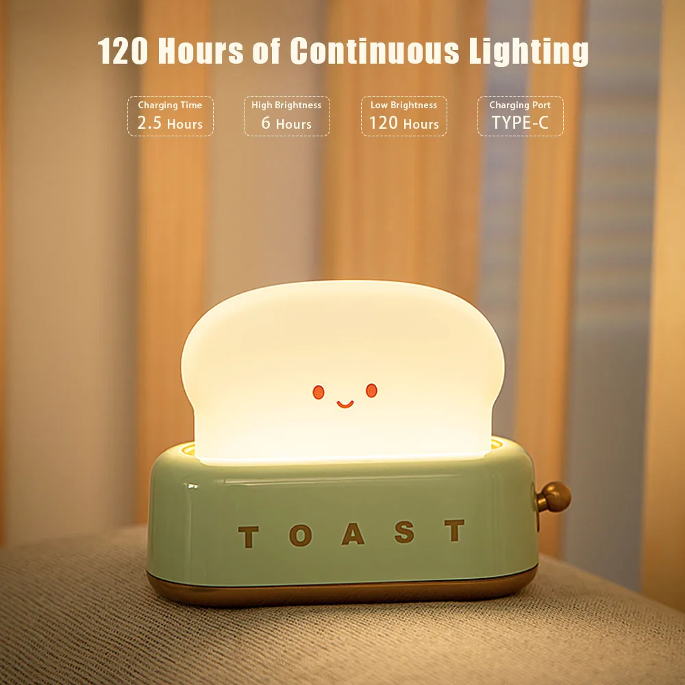 Cute Rechargeable Toast Night Light Cute Rechargeable Toast Night Light