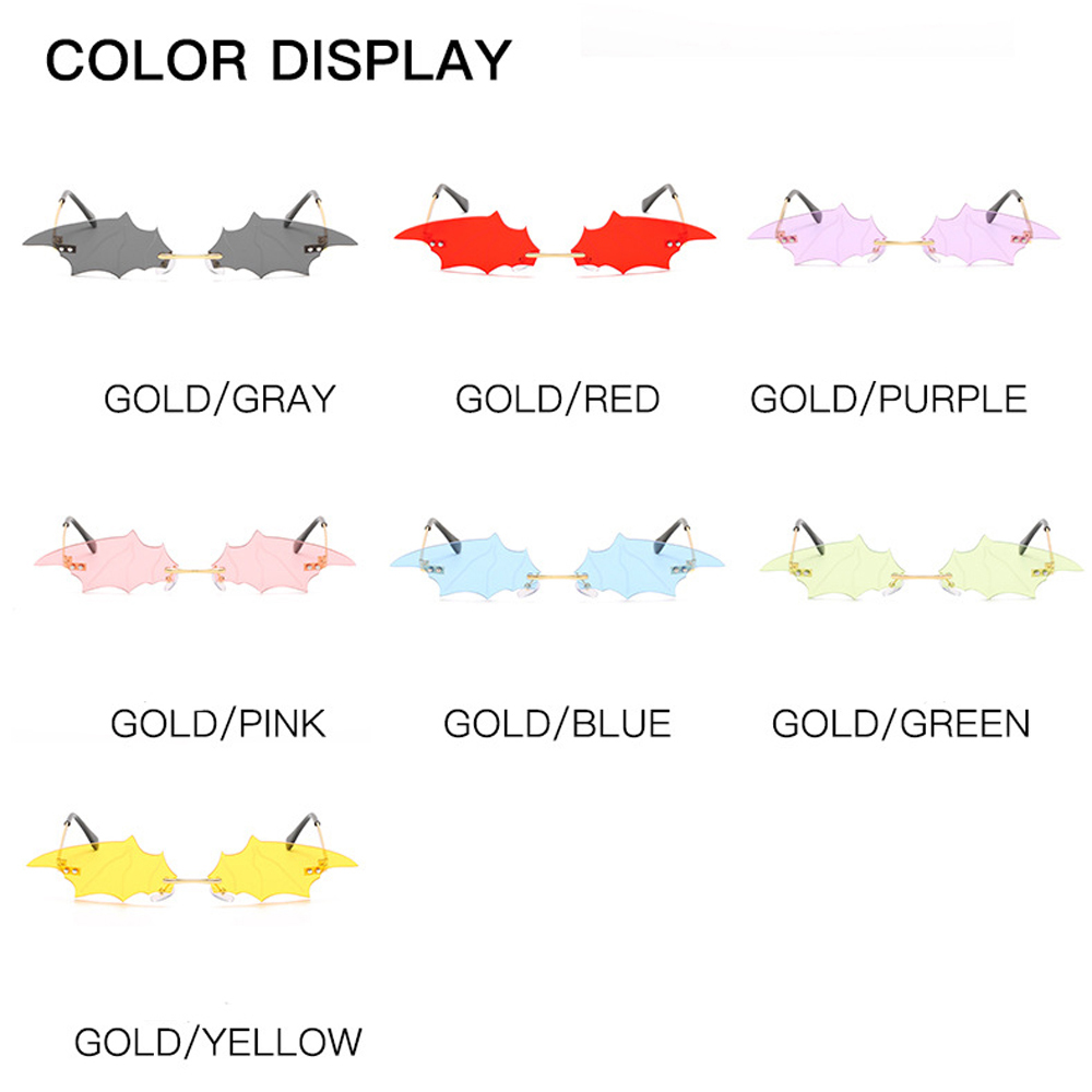 Cute Rimless Bat Wings Sunglasses Cute Rimless Bat Wings Sunglasses