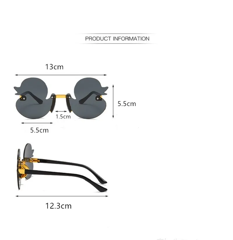 Cute Rimless Duck Sunglasses